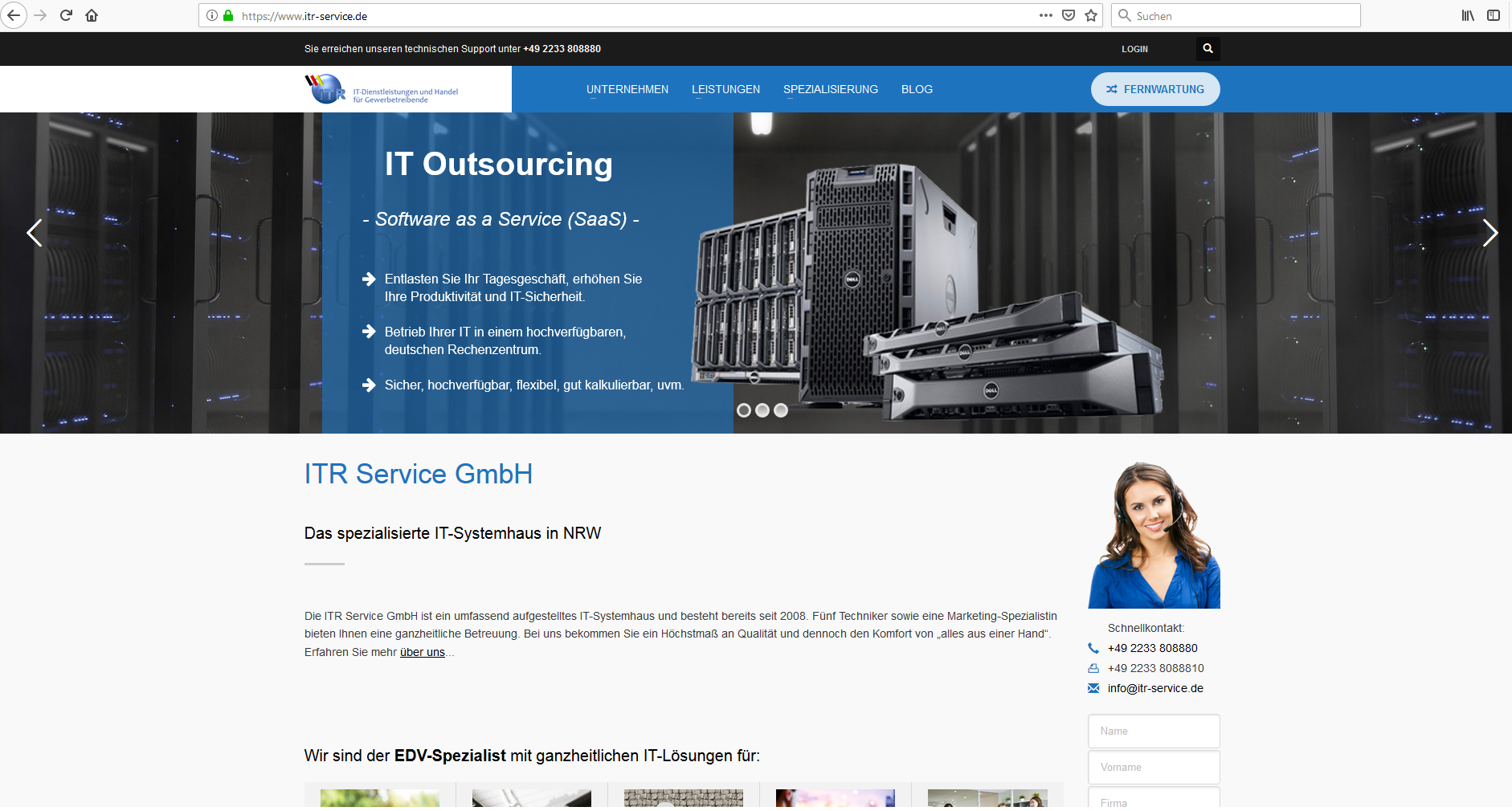 ITR Service GmbH Website